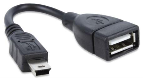 CABLE USBF A MINI USBM OTG