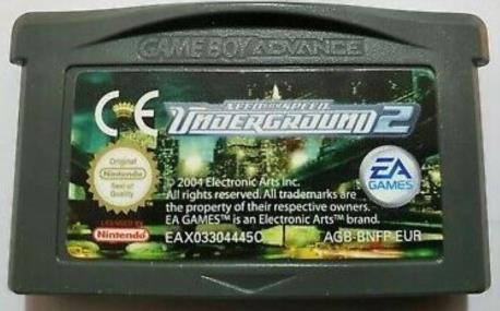 NEED FOR SPEED UND2 GBA CARTUX
