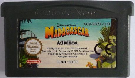 MADAGASCAR GBA CARTUTXO