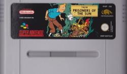 TINTIN PRISIONERS OF THE SUN SNES CART.