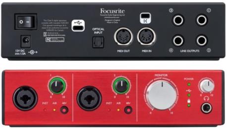 INTERFACE USB FOCUSRITE CLARETT 2 PRE 2MA